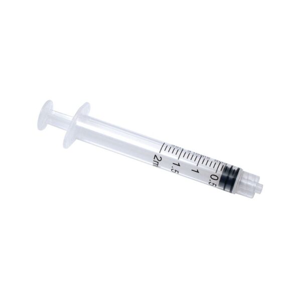 100 pcs Light 2ml Luer Lock Syringe