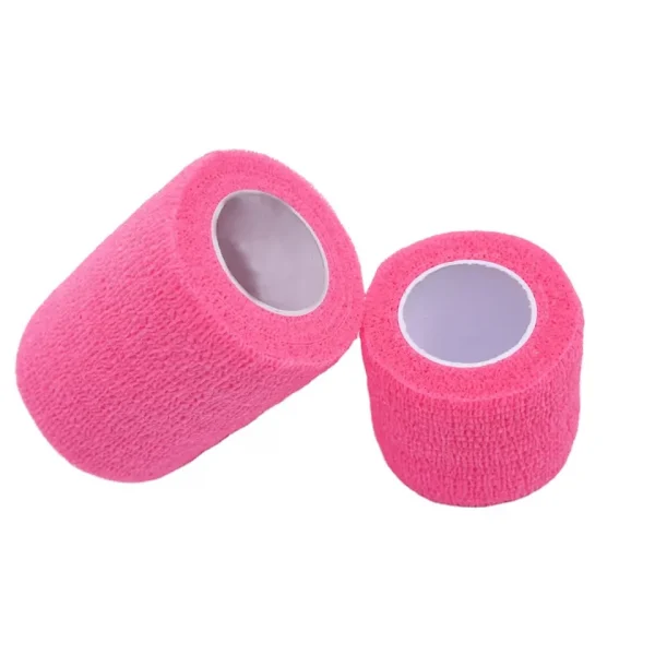 Elastic Compression Wrap Adhesive pink bandage