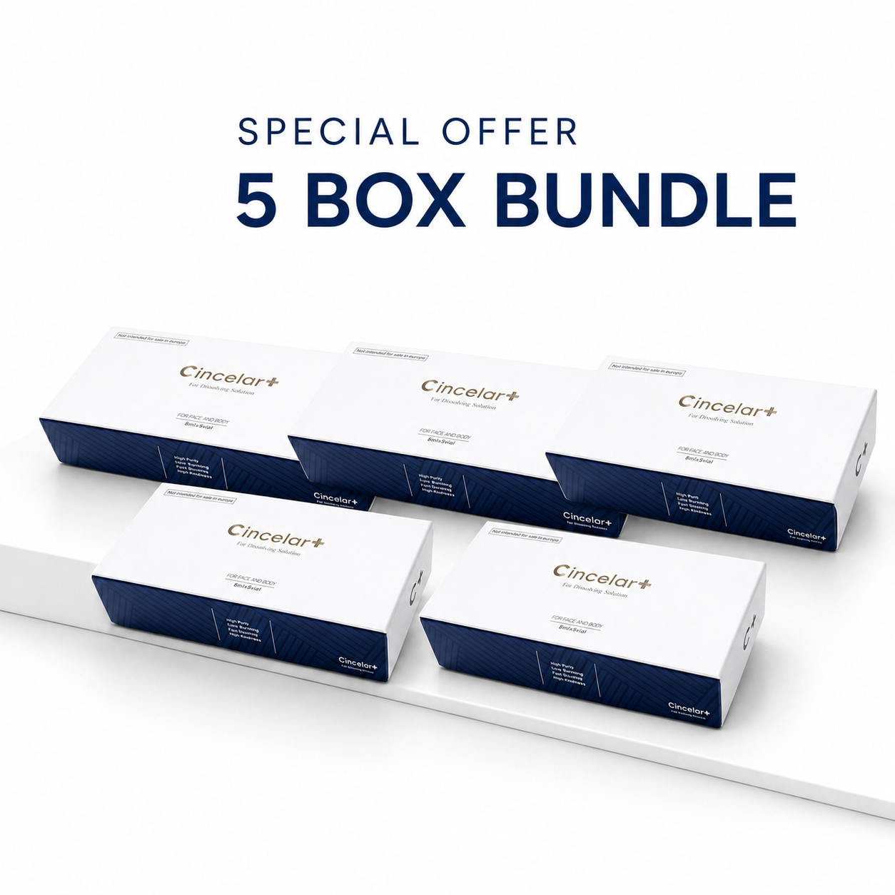 Cincelar+ Bundle 5 x fat dissolving solution 5 vials x 8ml